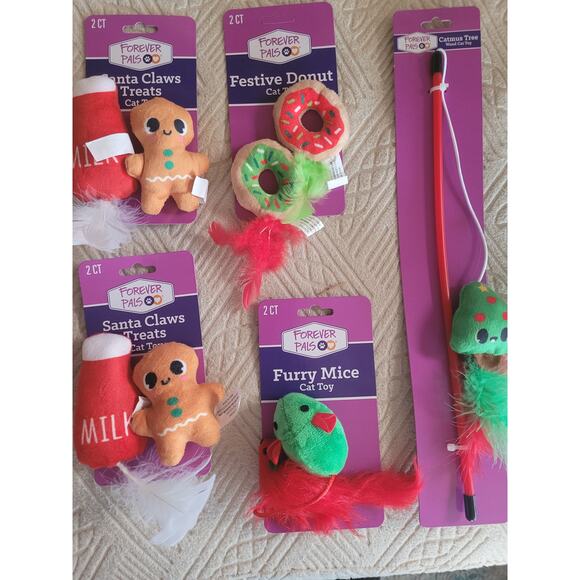 Forever Pals Cat Toys Christmas Themed Lot of 8 Total - Picture 3 of 3